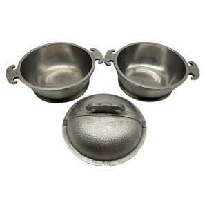 Guardian Service Hammered Aluminum Vintage 1940s Dutch Oven Cookware Set of 3